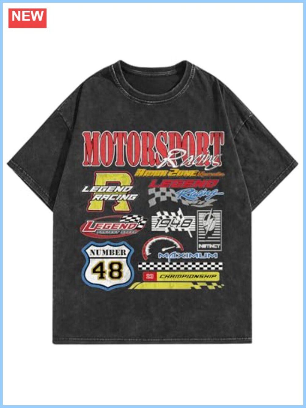 Heavyweight Cotton Graphic Tee Acid Washed Y2K Vintage Streetwear T-Shirt